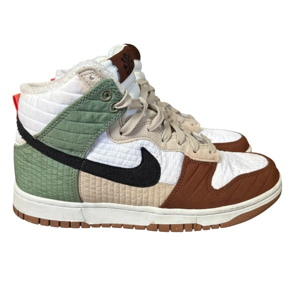 Nike Dunk High LX Next Nature Summit Women's Sz 7.5 White Black Green DN9909-100